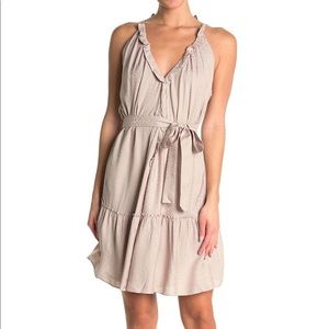 AllSaints Maisie Leopard Dress, Nude Pink NWT